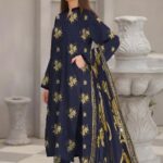 Amna.B-3 Pcs Women's Unstitched Khaddar Printed Suit