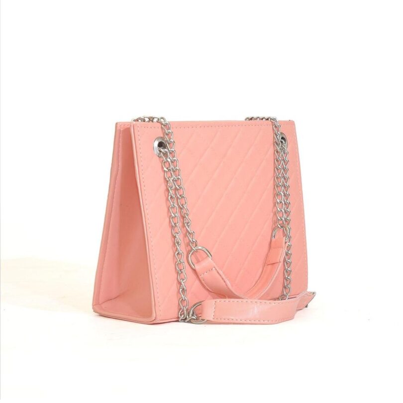 BagX -Sydney Synthetic Leather Casual Shoulder Bag, Pink - MZ-202